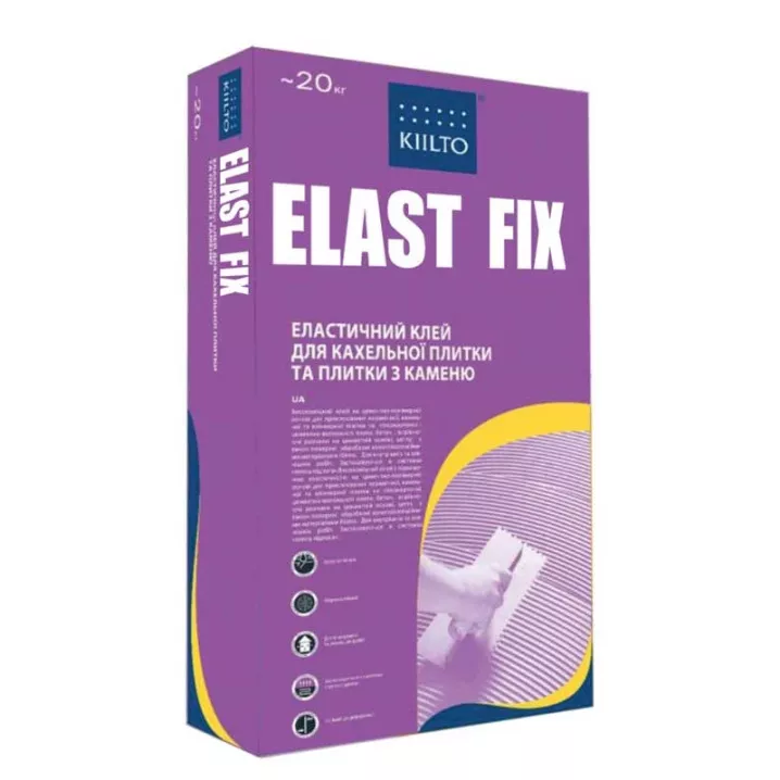 Клей Elast Fix 25кг Kiilto ціна Клей Elast Fix 25кг Kiilto ціна